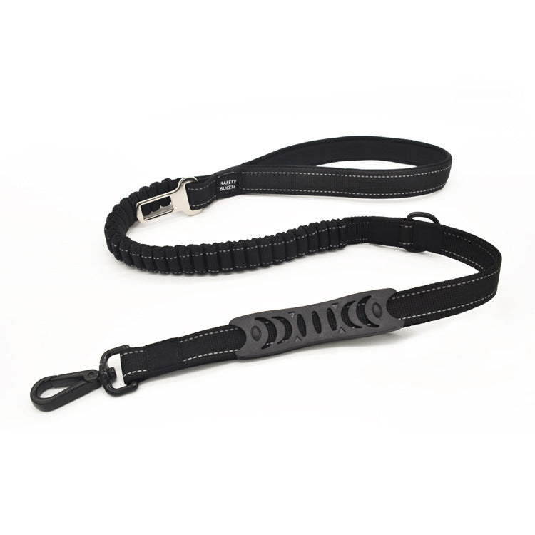 Buffer retractable reflective traction belt