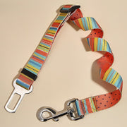 New Printed Pet Car Seat Belt Dog Hand Holding Rope Nylon Car Pet Supplies